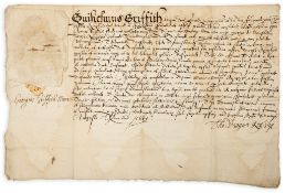 Charter for William Griffiths, - countersigned by Bishop George Griffiths of St  countersigned by