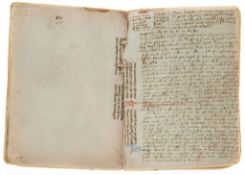 Notes on rhetoric, - manuscript in Latin with a few notes in Tudor English manuscript in Latin