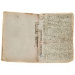 Notes on rhetoric, - manuscript in Latin with a few notes in Tudor English manuscript in Latin