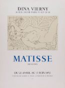 Henri Matisse (1869-1954)(after) - Dina Vierny Matisse Dessins offset lithographic poster printed in
