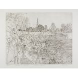 Anthony Gross (1905-1984) - Salisbury Cathedral etching, 1976, signed, titled and inscribed '