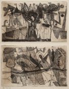 Various Artists - Untitled (+6 works) seven works of various media, each on wove paper, with