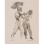 Lovis Corinth (1858-1925) - Frau und Krieger (S.158) lithograph, 1914, signed and inscribed