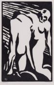 Horace Asher Brodzky (1885-1969) - The Expulsion linocut printed in black, 1919, signed in pencil,