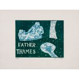 Julian Trevelyan (1910-1988) - Father Thames (T.220) etching with aquatint printed in colours,