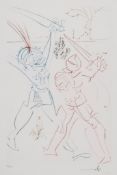 Salvador Dalí (1904-1989) - Le Tournoi de Galore (M.&L.784) etching with drypoint printed in