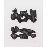 Henry Moore (1898-1986) - Two Black Forms Metal Figures (C.307) lithograph, 1973, signed and dated