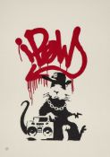 Banksy (b.1974) - Gangsta Rat screenprint in colours, 2004, numbered 320/350 in pencil, published by