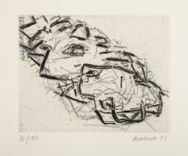 Frank Auerbach (b.1931) - Head of Julia etching, 2001, signed and dated in pencil, numbered 31/
