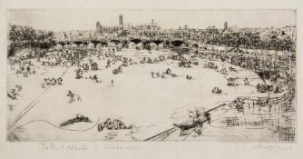 Anthony Gross (1905-1984) - Pont Neuf, Toulouse etching, 1929, signed, titled and dated in pencil,