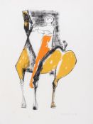 Marino Marini (1901-1980) - Rider and Horse - Yellow and Orange lithograph printed in colours, 1952,