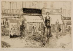 Anthony Gross (1905-1984) - Armourers Shop etching, 1931, signed and titled in pencil, numbered 11/