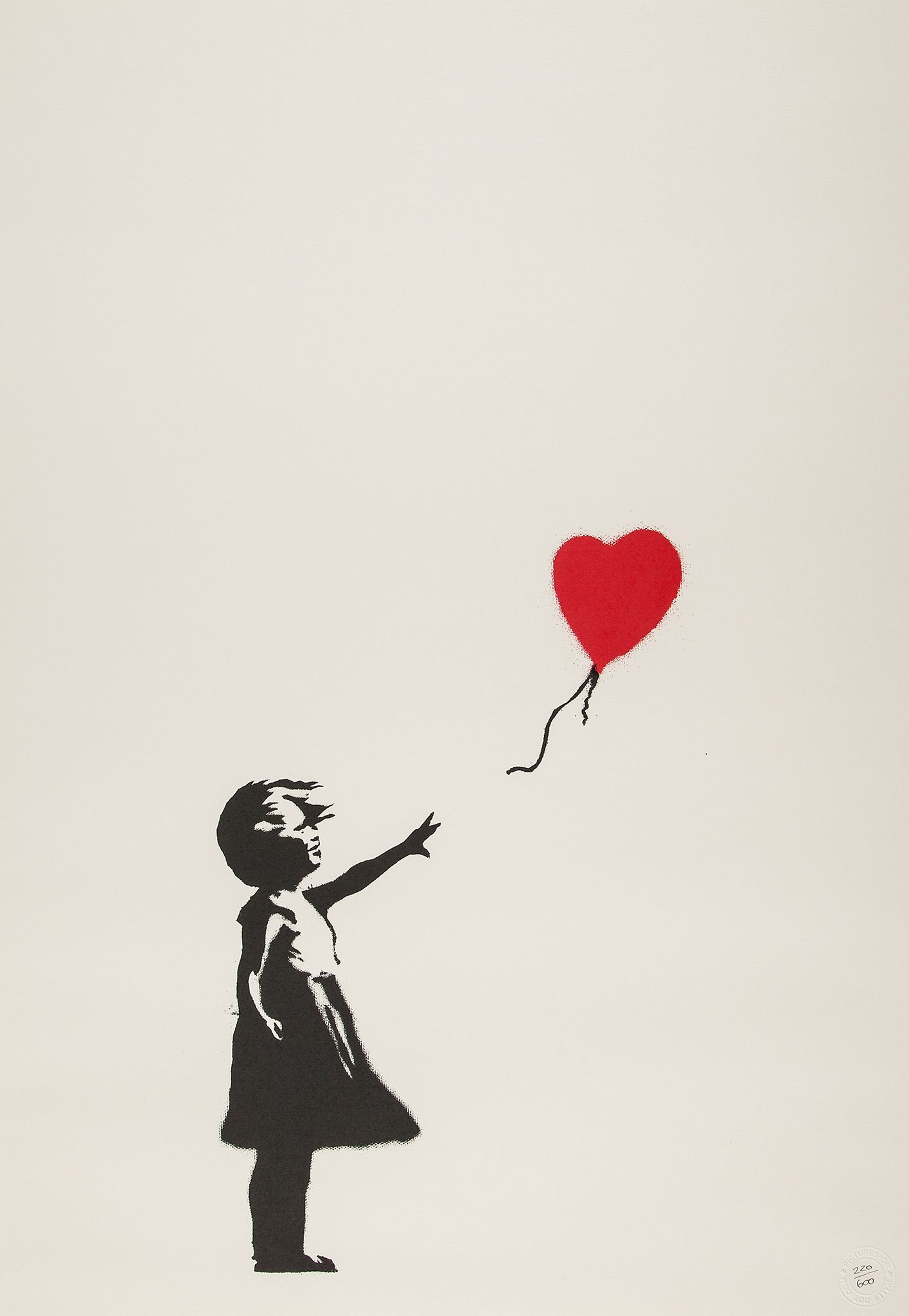 Banksy (b.1974) - Girl with Balloon screenprint in colours, 2004, numbered 220/600, published by