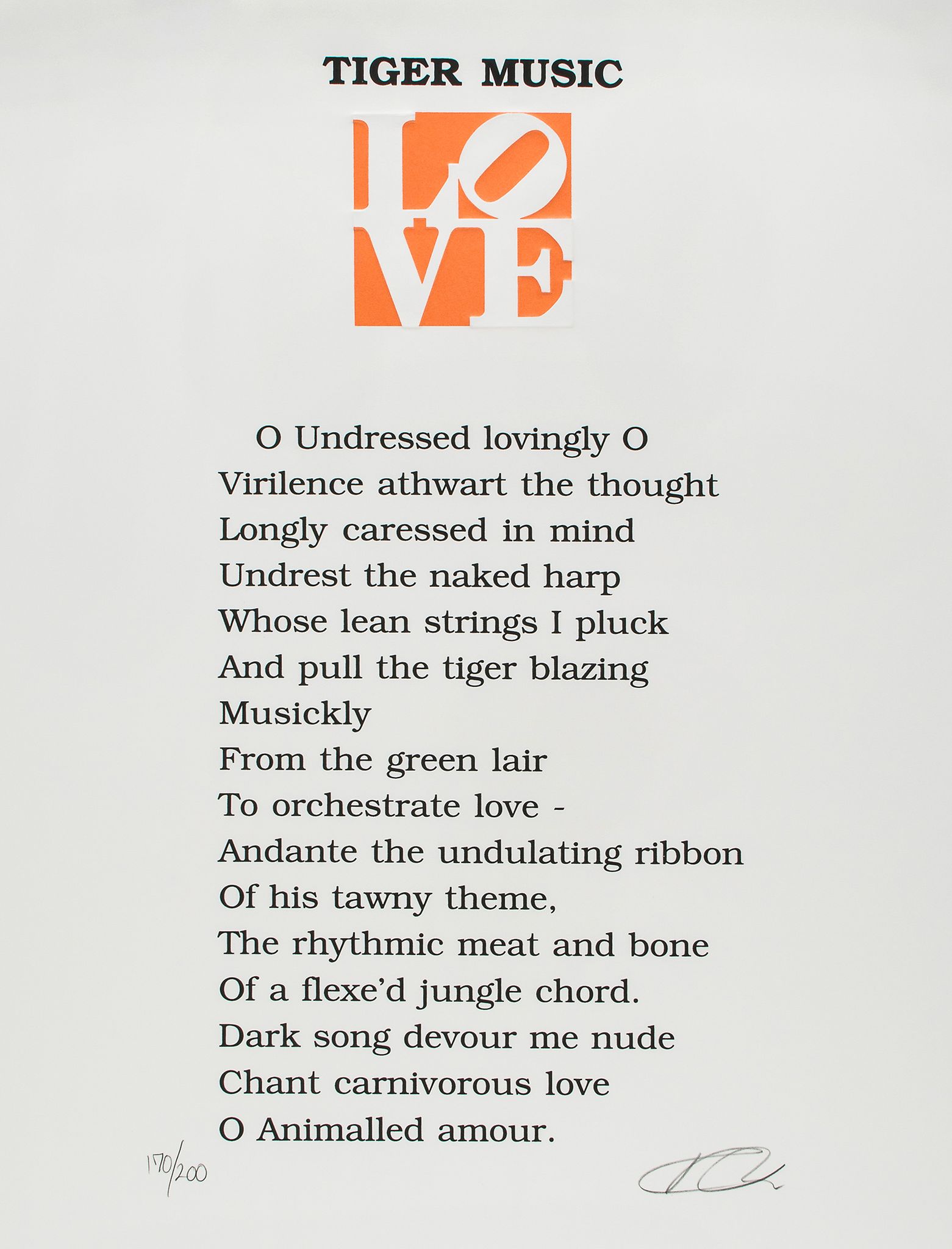 Robert Indiana (b.1928) - The Book of Love the incomplete portfolio, comprising twelve embossings in - Image 2 of 3
