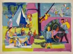 Robert Medley (1905-1994) - Campsite five lithographs printed in colours, published by