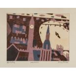 Julian Trevelyan (1910-1988) - Westminster (T.229) etching with aquatint printed in colours, 1969,