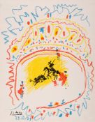 Pablo Picasso (1881-1973) - La Petite Corrida lithograph printed in colours, 1957, from Hommage à