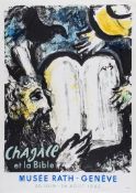 Marc Chagall (1887-1985)(after) - Chagall et la Bible (Moses and the Tablets of the Law), Musée Rath