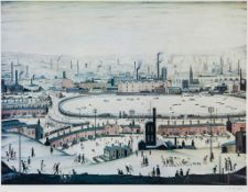 Laurence Stephen Lowry (1887-1976)(after) - The Pond offset lithograph printed in colours, 1974,