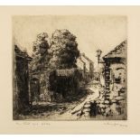 Anthony Gross (1905-1984) - Rue Chat qui Peche etching with drypoint, 1924, signed, titled and dated