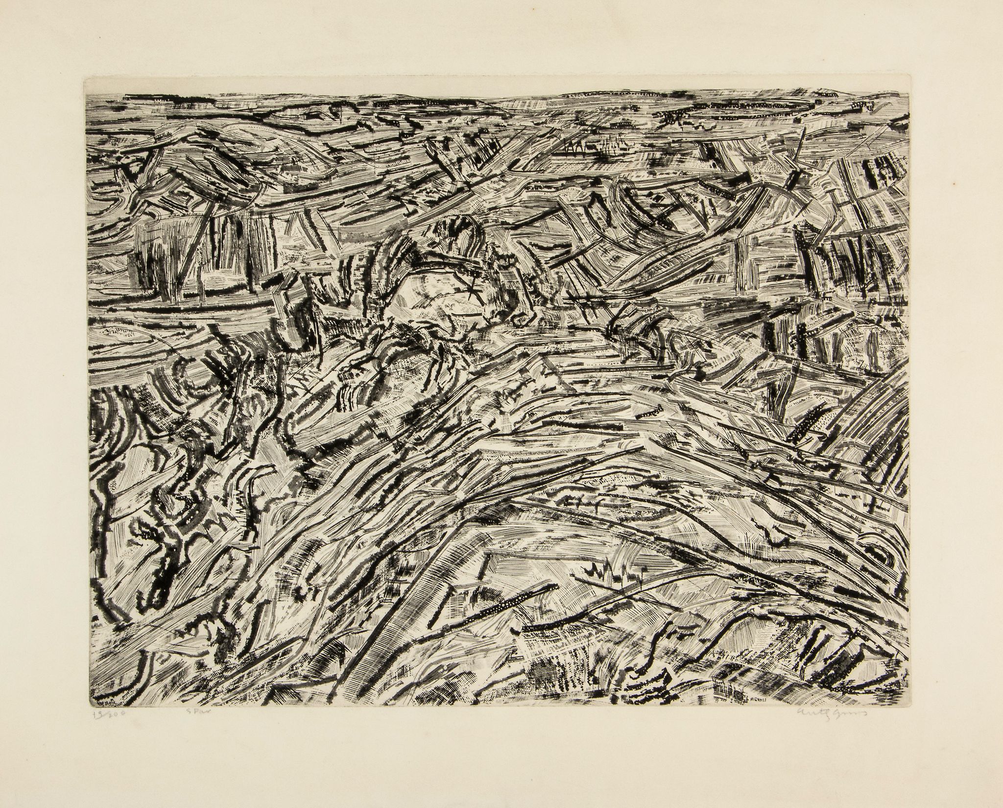 Anthony Gross (1905-1984) - Summit etching and engraving, 1957 ,  signed in pencil, numbered 19/200,