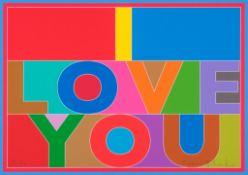Peter Blake (b1932) - I LOVE YOU screenprint in colours, 2013, signed and inscribed 'A/P 2' in