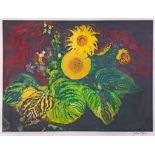 John Piper (1903-1992) - Sunflowers (L.420) etching and aquatint printed in colours, 1989, signed