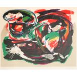 Karel Appel (1921-2006) - Têtes Volantes lithograph printed in colours, signed and inscribed E.A
