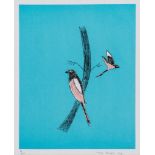 Craigie Aitchison (1926-2009) - Birds lithograph printed in colours, 1996, signed and dated in black