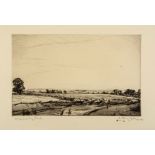 Anthony Gross (1905-1984) - Anmering Park etching with drypoint, 1924, signed, titled and dated in