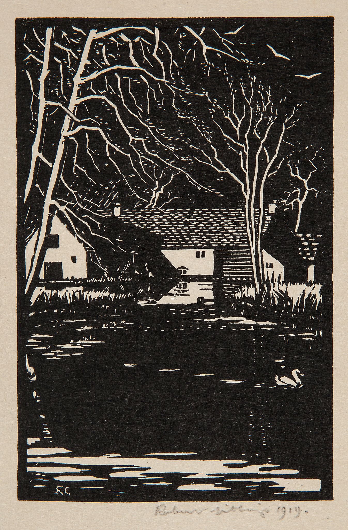 Robert Gibbings (1889-1958) - From Twelve Wood Engravings; The Mill eight wood-engravings, 1919-