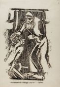 Christian Rohlfs (1849-1938) - The Return of the Prodigal Son woodcut, 1916, signed and titled in