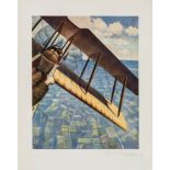 C.R.W Nevinson (1889-1946)(after) - Banking at 4000 feet offset lithograph printed in colours, c.