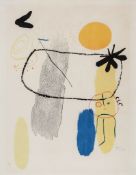 Joan Miró (1893-1983) - Figure with Red Sun I (M. 93) lithograph printed in colours, 1950, signed