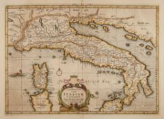 Mercator (Gerard) - Tab. VI. Europæ, totam Italiam ob osculos ponens, ptolemaic map of Italy first