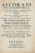 Koran.- - Prodromus ad refutationem Alcorani, 4 parts in 1, translated and edited by Ludovico