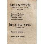 Bible, - Latin. [New Testament] Sanctum Jesu Christi Evangelium  Latin.   [ New Testament]