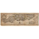 Lea (Philip) - A New Map of England and Wales with the Direct and Cros Roads, the 2 lower panels