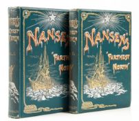 Nansen (Fridtjof) - "Farthest North", 2 vol.,   frontispiece portrait, colour plate, folding map (