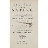 [Holbach - ], "M. Mirabaud". Systême de la Nature. Ou des Loix du Monde...  (Paul Henri Thiry,