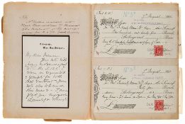 Warne - Receipts for Principal & Interest re Trust a/c B.  (Norman,  third son of publisher