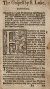 Bible, - English . [The Newe Testament], Bishops' version of 1572, lacks title  English  .   [The