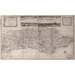 Sussex.- Overton (Phillip) - An Actual Survey of the County of Sussex, large county map with inset