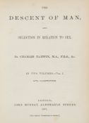 Darwin (Charles) - The Descent of Man, and Selection in Relation to Sex, 2 vol.,   first edition  ,