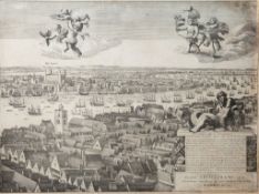 [Martin (Robert)] - Panorama of London after Wenceslaus Hollar, elevated view northwards from