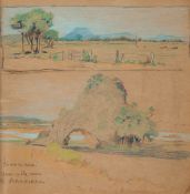 New Zealand.- Lloyd (Trevor) - 2 sketch books of New Zealand, the first comprising mostly