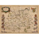 Surrey.- Blaeu (Johan and Willem) - Surria Vernacule Surrey, county map including London, ornate