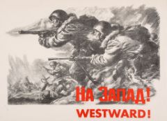 ANONYMOUS - WESTWARD lithographic poster in colours,  cond A-, not backed 20 x 30ins. (51 x 76cm.)