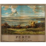 FRAZER, William Miller (1864-1961) - PERTH lithographic poster in colours, printed by