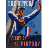 ANONYMOUS - THE DUTCH, Fight on to VICTORY offset lithographic poster in colours, not backed, cond